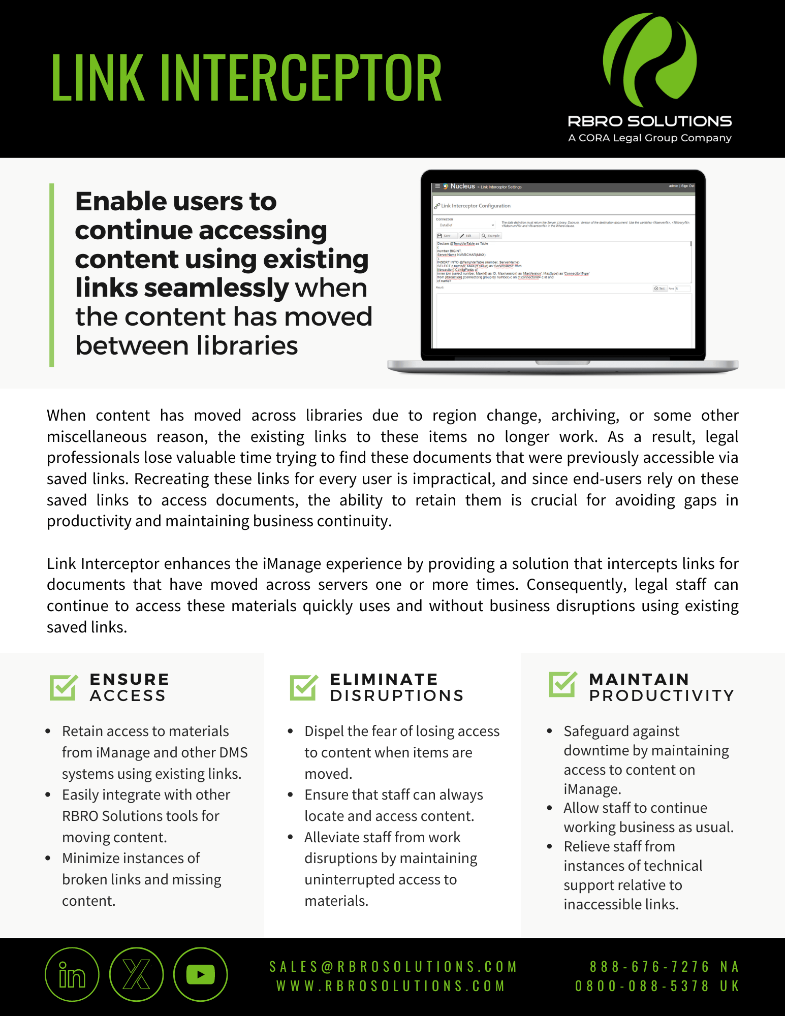 RBRO Solutions - Link Interceptor - Brochure - page 1 of 2